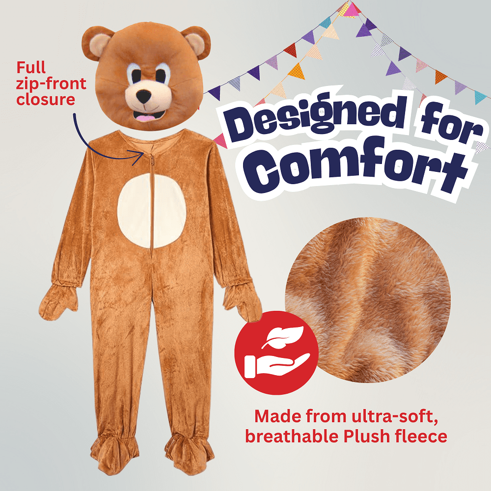 Dress Up America Brown Bear Mascot For Adults and kids