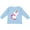 AE-Light Blue, variant on Cute Little Unicorn With Red And Pink Mane, Hearts Girls Long Sleeve Toddler T-Shirt