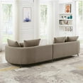 thumbnail image 5 of Lusitania Fabric & Solid Wood Right Facing Sectional Sofa in Mocha, 5 of 8