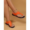 thumbnail image 4 of Women Minimalist Slingback Thong Sandals, Funky Summer Flat Sandals, 4 of 5