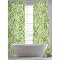 thumbnail image 5 of Vintage Green Sheer Curtains 84 Inch Length 2 Panels Set, Retro Botanical Abstract Art Voile Window Treatment Rod Pocket Curtains Sheers Drapes for Bedroom/Living Room/Kitchen 52"x84"x2, 5 of 7