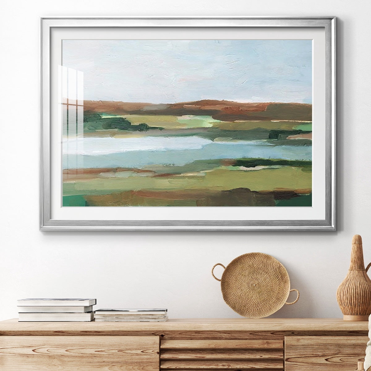 Autumn River Crossing II Premium Framed Print - Ready to Hang