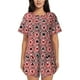 thumbnail image 1 of Balery Poker Conjunto de Pijama para Mujer con Estampado, Dos Piezas de Manga Corta y Shorts, Ropa de Dormir Suave con Cuello Redondo y Bolsillos-Small, 1 of 6