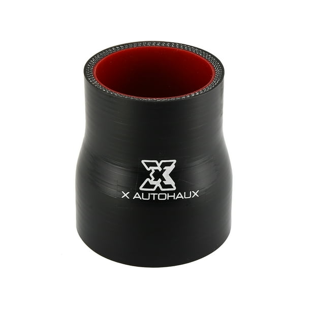 51-63mm 2"-2.48" ID Recto Siliciona Manguera Tubo Negro Rojo para Coche