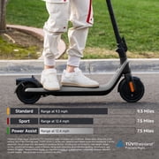 Segway DLX 2 Kids Electric Kick Scooter, 12.4 mph Max Speed, 9.3 miles Max Range, Ages 6 years and up, Black, UL-2272 Certified
