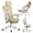 Beige, variant on Ergonomic Office Chair with Footrest - Adjustable Lumbar Support & Headrest, 90-160° Reclining Mesh Back Computer Chair - Home Office/Gaming, 350lbs Capacity