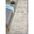 thumbnail image 1 of Distressed Boho Geometric Modern 2'x7' Yellow Runner Rug, 1 of 7
