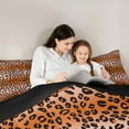 thumbnail image 3 of Erosebridal Fashion Cheetah Print Bedding Full Comforter Set, Leopard Animal Comforter Sets Full Size, Princess Reversible Down Comforter, Microfiber Bedroom Decoration, 3pcs, 3 of 7
