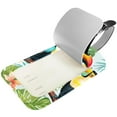 thumbnail image 2 of Square 2Pack PU Leather Toucan Cruise Luggage Tag with Privacy Cover and Name ID Tag for Travel Handbags Backpacks Luggage Tags, 2 of 6