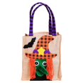 thumbnail image 2 of Halloween Candy Bags Wrapping Container Lovely Pattern Festival Linen Fabric DIY Dessert Gift Pouch Party Supplies Props Witch pattern, 2 of 9