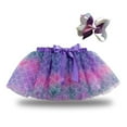 thumbnail image 3 of Akiihool Toddler Tutu Skirt Girls Layered Tulle Tutu Princess Ballet Dress Kid Tutu Skirt Tutu Skirts (Purple,2-4 Years), 3 of 6