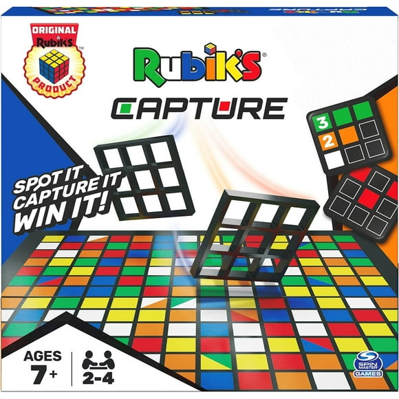 Rubik's Capture, Classic Fast-Paced Puzzle Strategy Sequence Retro Challenging Brain Teaser Board Game for Family Fun, for Adults & Kids Ages 8 and up