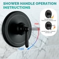 thumbnail image 5 of Wowow Single Handle 7-Spray Tub and Shower Faucet 1.8 GPM with Pressure Balance Shower Valve in Matte Black Valve Included, 5 of 7
