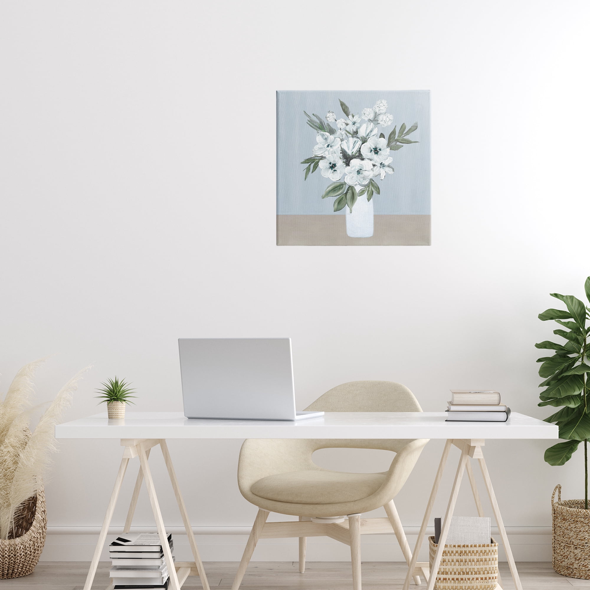 Stupell Industries Cerulean & White Blooms Canvas Wall Art, design by Marilyn Dunlap