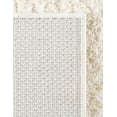thumbnail image 7 of Unique Loom Studio Solid Shag Collection Area Rug - Sky (5' 1" x 8' Rectangle White), 7 of 7