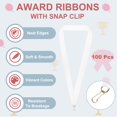 thumbnail image 3 of Uxcell Award Neck Ribbons with Snap Clips, Polyester Medal Lanyards for Competitions Achievement White, 3 of 7