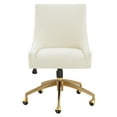 thumbnail image 2 of SAFAVIEH Couture Jakob Velvet Mid Back Adjustable Swivel Desk Chair, Cream/Gold, 2 of 7