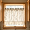 thumbnail image 5 of Oven Skirt Curtain,Farmhouse Tie Top Oven Curtain with Ruffle Trim and Ribbon Bow Ties | Washable Non-Stick Reusable | Dishwasher Cover for Furniture Surface Protection,29.72x21.65 Inch, 5 of 9