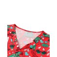 thumbnail image 4 of Blusas De Manga Corta Con Cuello En V De Navidad Para Mujer Blusas De Uniforme De Trabajo De Enfermeras XBTCLXEBCO Rojo;XXL, 4 of 6