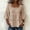 Khaki, variant on Tiered Womens Blouses Square Neckline 3/4 Sleeve Solid Blouse Babydoll Peplum Fitted Puff Shirts Womens Tops Red M