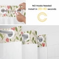 thumbnail image 5 of Love Heart Valentines No Hook Shower Curtain Waterproof, Bathroom Curtains with Snap in Liners and See Through Top Window, Rustic Botanical Spring Hotel Style Bathtub Curtains Shower 36"Wx72"L, 5 of 8