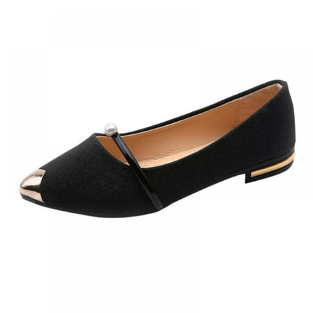 

Women s Ballet Flat Classic Slip on Dress Shoes Round Toe with Flats Elegant Casual Frosted Shoes Pons Sandals for Walking