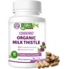 Lean Nutraceuticals Organic Milk Thistle Supplement, 12,000mg, Silymarin, Liver Cleanse, 120 Capsules