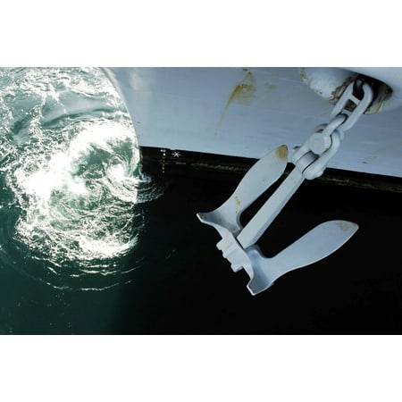2 Side Port (The port side Mark II Stockless Anchor is raised aboard aircraft carrier USS Abraham Lincoln Poster)