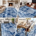 thumbnail image 5 of Navy Blue Coastal Area Rugs 5'x8', Washable Small Throw Rugs for Classroom Bedroom, Nautical Coral Starfish Shell Octopus Sea Indoor Outdoor Rug Non-Slip Low Pile Carpet Runner Reversible Floor Mats, 5 of 8