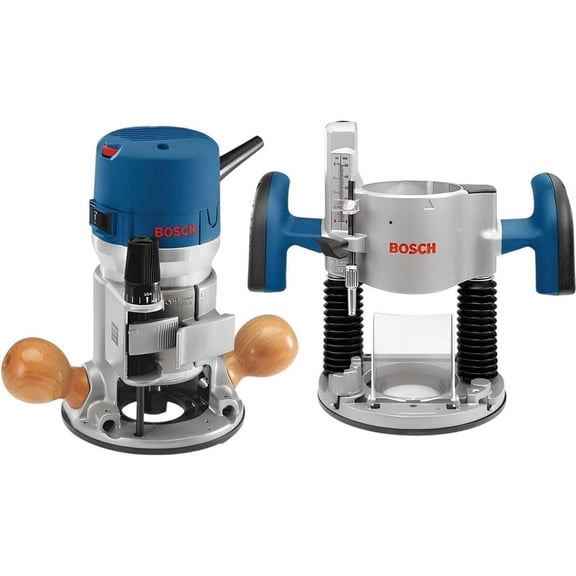 Restored Bosch 1617EVSPK-RT 12 Amp 2.25 HP Combination Plunge and Fixed-Base Router Kit (Refurbished)