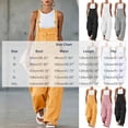 thumbnail image 3 of WULMLEO Women Long Casual Loose Cargo Bib Pants Overalls Baggy Rompers Outdoor Hiking Wide Leg Jumpsuits with Pockets White M, 3 of 5