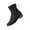 Black, variant on Women's Slouchy Ruched Ankle Booties Slip‑On Side Zipper Short Boots Low Block Heel Flat Boots Retro Buckle Strap Booties Comfort Non‑Slip Wide Calf Boots for Fall Winter Casual Work