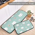 thumbnail image 6 of Cat Face with Ice Cream Kitchen Rug Mats 2PCS Non Slip 47" x 20" + 28" x 20" Kitchen Carpet Floor Mat Hallway Rugs Anti Fatigue Doormat Home Decor, 6 of 7