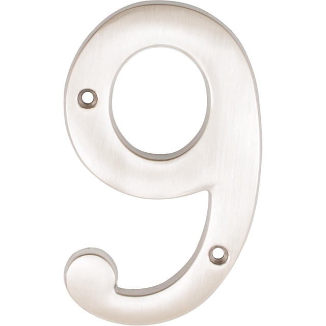 House Number 9 Stone Harbor Hardware, 10 cm, níquel satinado