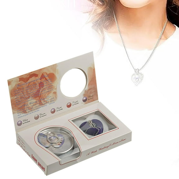 Pearl Necklace Set DIY Necklace Making Set Necklace Cage Lock Pearl Farming Set Surprise For Wives Girlfriends And 1ml