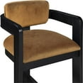 thumbnail image 3 of Pemberley Row Velvet Saddle Counter Height Stool Rectangular Fluted 20.5" Assembled, 3 of 9