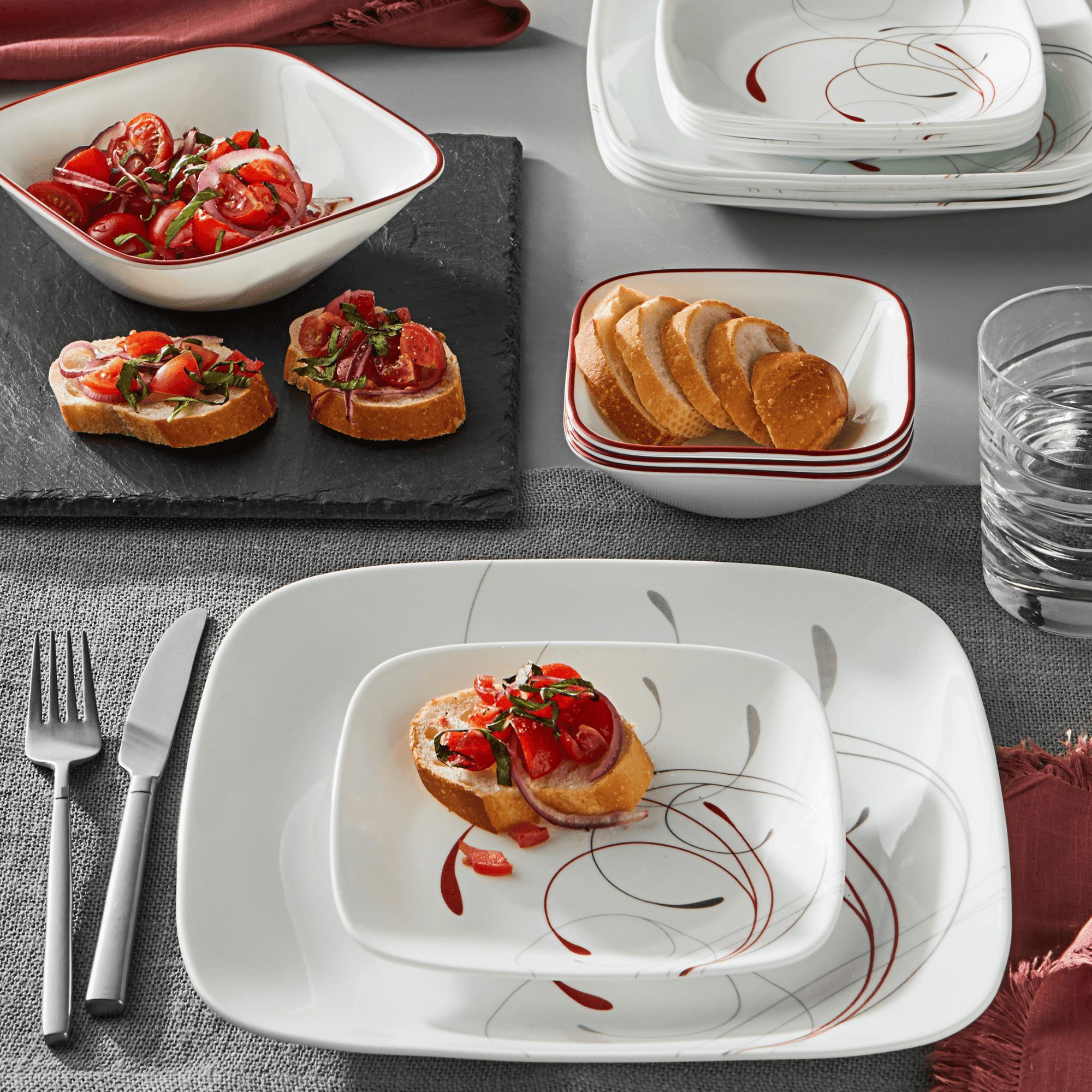 Splendid Square Corelle Dinnerware Set 12 Piece Zambia Ubuy