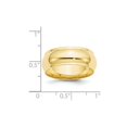 thumbnail image 2 of 10k Yellow Gold Solid Polished 8mm Half Round With Edge Band Size 8.5 Ring Ring for Women and Men, 2 of 2