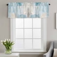 thumbnail image 2 of Rod Pocket Window Valances Teal Marble Gradient Abstract Color Block Short Kitchen Curtains Watercolor Morandi Window Treatment Drapes for Bedroom Bathroom Living Room 56x16In,1 Panel, 2 of 9