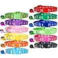 thumbnail image 1 of Collar de identificación para perros de 12 piezas para cachorros y gatitos, Collar ajustable de poliéster suave para mascotas con campanas y lazos, 1 of 5
