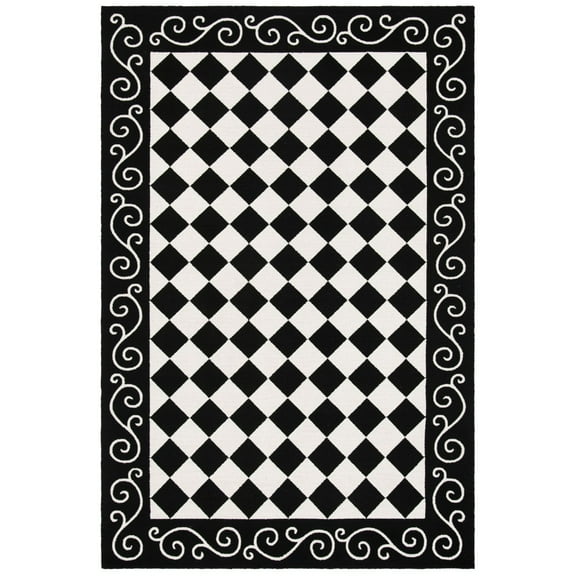 SAFAVIEH Chelsea Vianne Geometric Wool Area Rug, Green/Beige, 1'8" x 2'6"