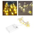 thumbnail image 4 of Luz decorativa de conejito de Pascua, bonita farola, funciona con pilas, 20 luces LED conejo falda amarilla, 4 of 9