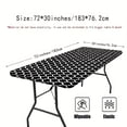 thumbnail image 6 of Blue Spandex Picnic Table Cloth, Elastic Fitted Tablecloths for 6 Foot Rectangle Tables, Stretch Washable Patio Table Cover for Outdoor, Camping, Banquet and Parties, 6 of 15