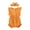 Orange, variant on FRSASU Toddler Girl Solid Color Jumpsuit Ruffled Bodysuit + Infant Headband
