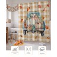 thumbnail image 7 of Fall Thanksgiving Shower Curtain Set ，Waterproof Fabric Shower Curtains Pumpkin Leaves Truck Plaid Linen Shower Curtains for Bathroom,Bathroom Decor 72"x84", 7 of 7