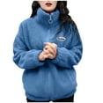 thumbnail image 2 of Yuwull Women'S Plus Size Fleece Sweatshirt Jacket - Full Zip Sherpas Furs Hooded Jacket - Lightweight Teddy Coat For Women (Xl-4Xl), 2 of 6