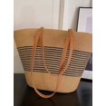 thumbnail image 4 of Nvzi Bolso de mano de paja, bolso de mano de gran capacidad, bolso de mano con asa superior, bolso de paja elegante de verano - 07, 4 of 5