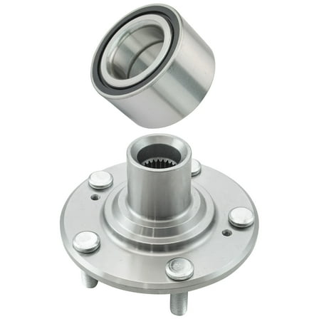 TRQ Front Wheel Hub & Bearing Kit Driver or Passenger Side for 06-11 Honda Civic BHA53274