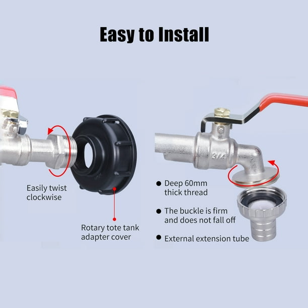 Raccord de raccord de robinet fileté Adaptateur de tuyau d'eau de jardin  Tube Robinet Raccord Connecteur