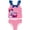 Minnie Navy Red Stripe, variant on Minnie Mouse Big Girls' 2-Piece Swimwear Bathing Suit Set Minnie Sky Blue